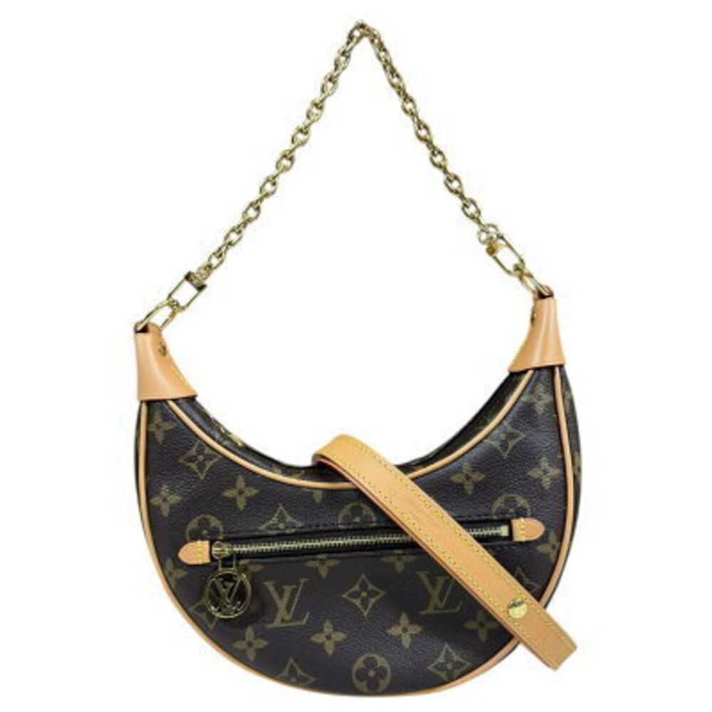 Louis Vuitton Loop Monogram Shoulder Bag Canvas Brown